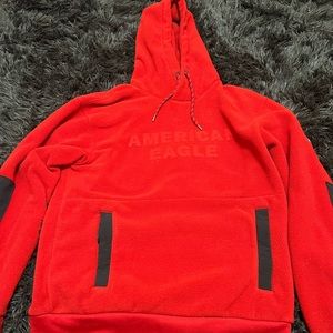 Red American eagle hoodie